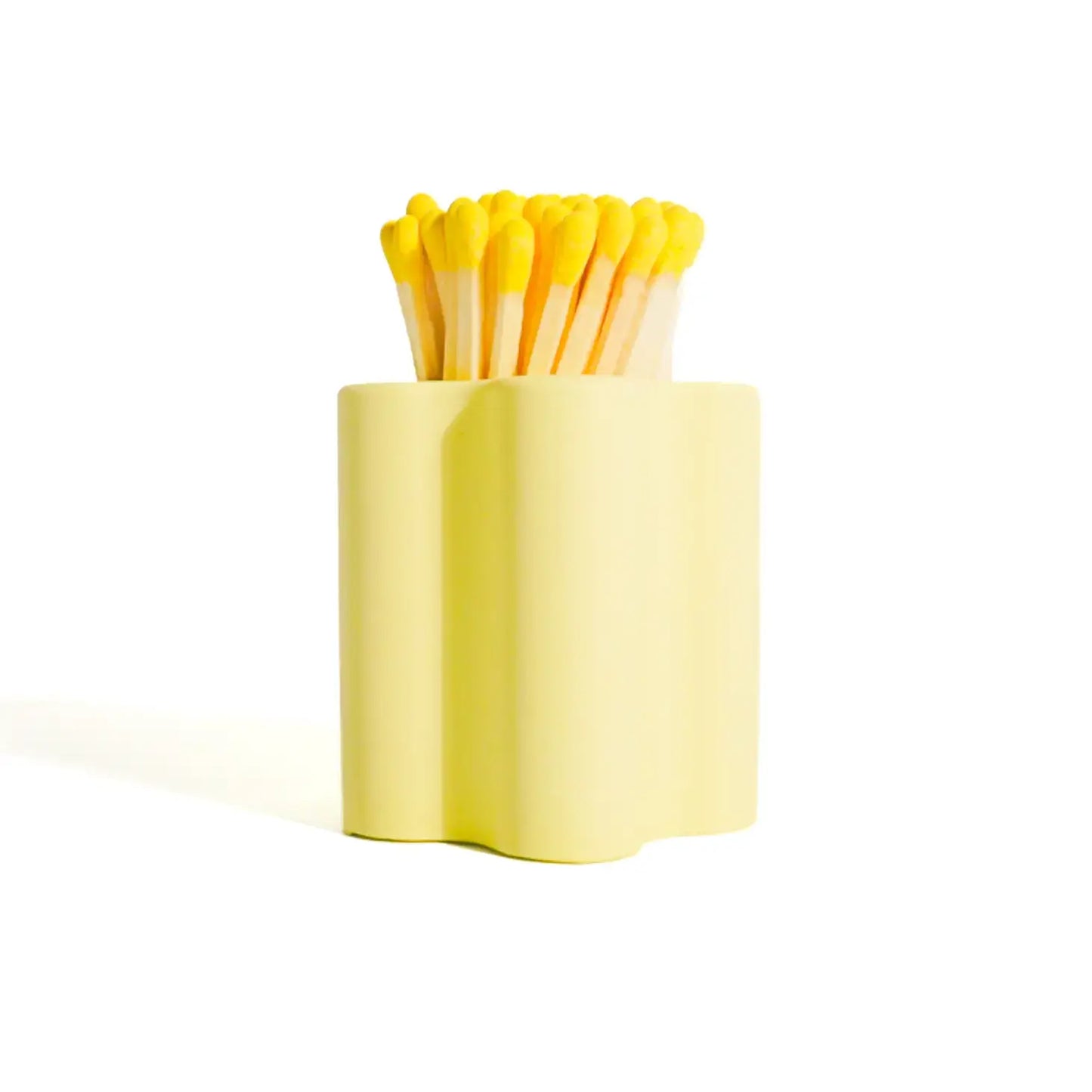 Pastel Flower Vessel with Colorful Matchsticks