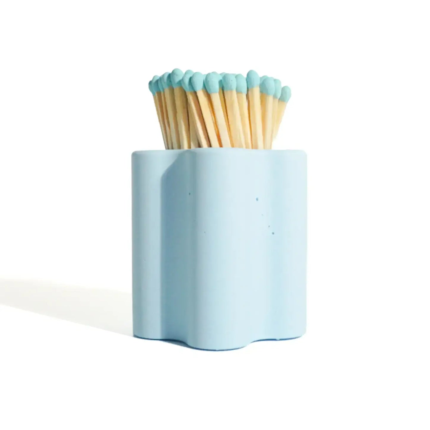 Pastel Flower Vessel with Colorful Matchsticks