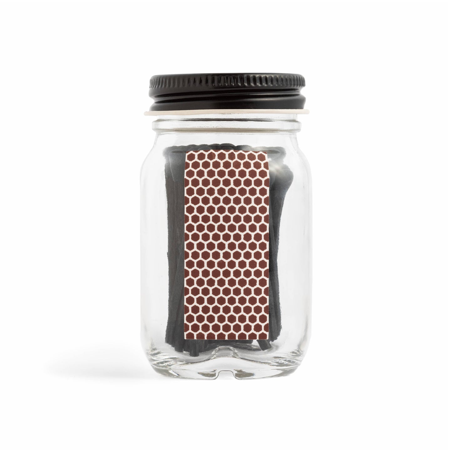 All Black Matches in Mini Mason Jar