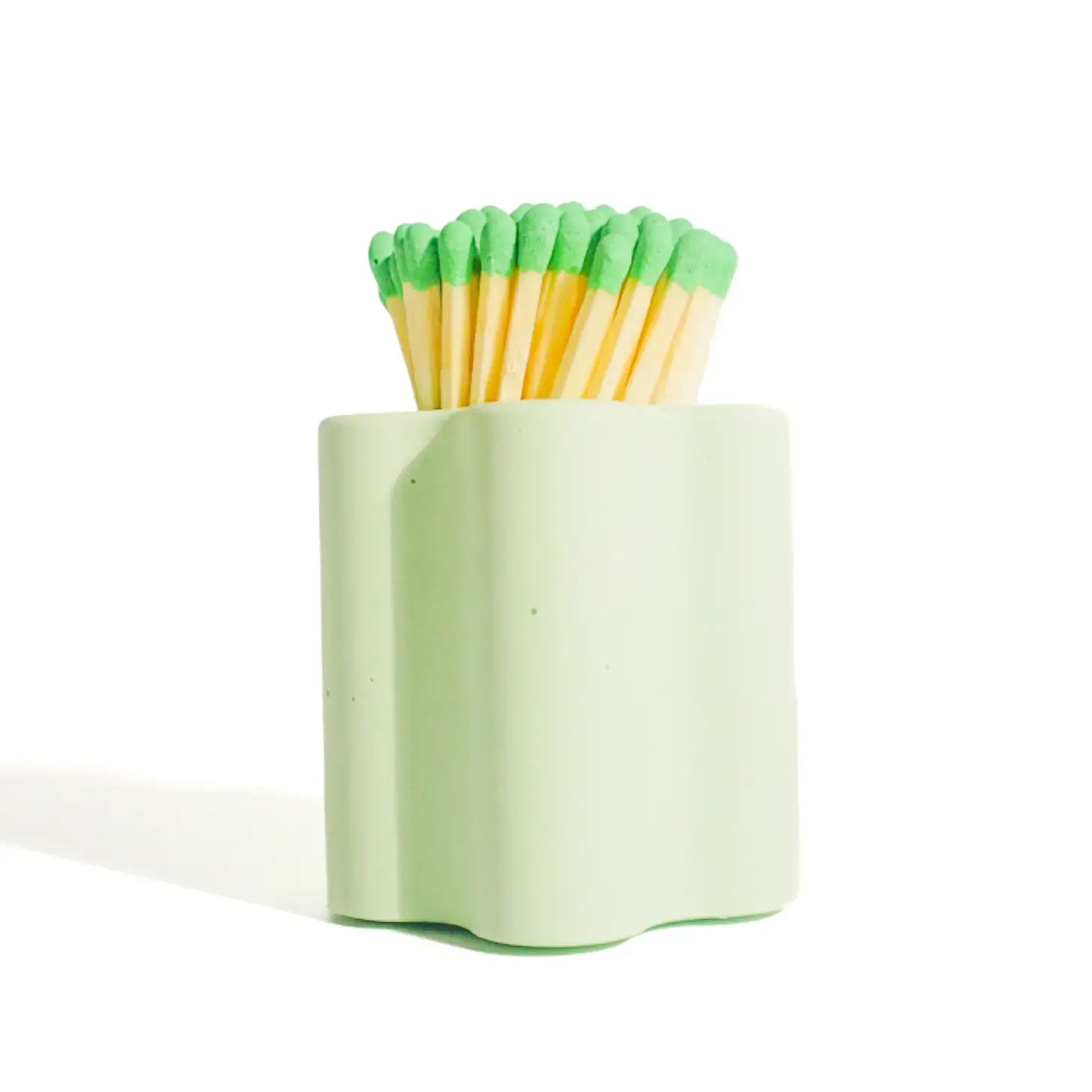 Pastel Flower Vessel with Colorful Matchsticks