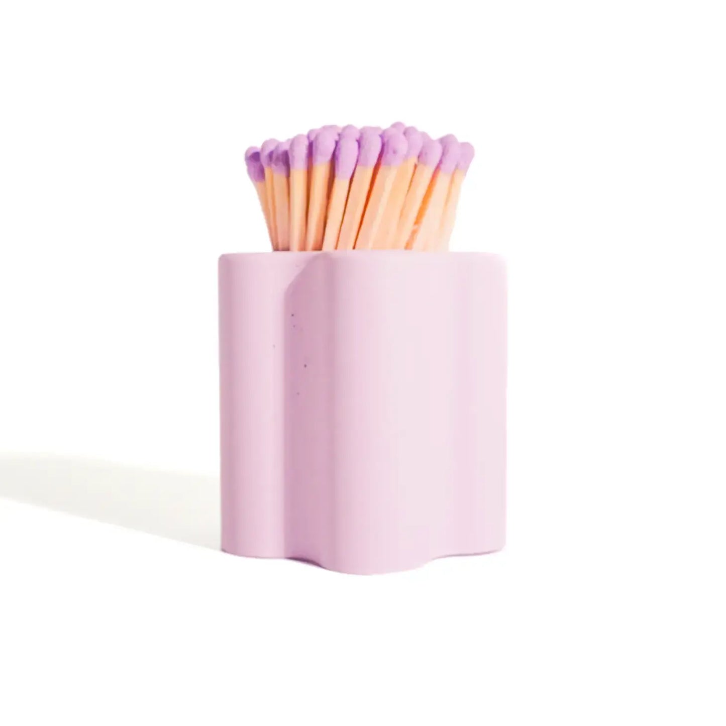 Pastel Flower Vessel with Colorful Matchsticks