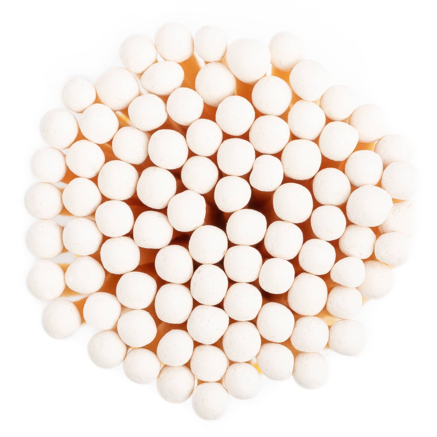 White Round Vessel with White Matchsticks