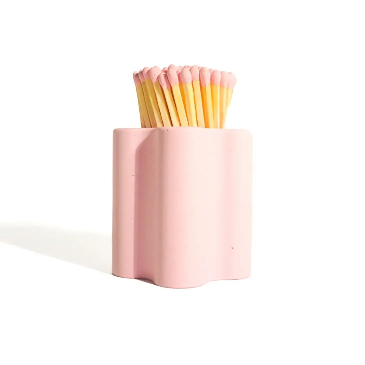 Pastel Flower Vessel with Colorful Matchsticks