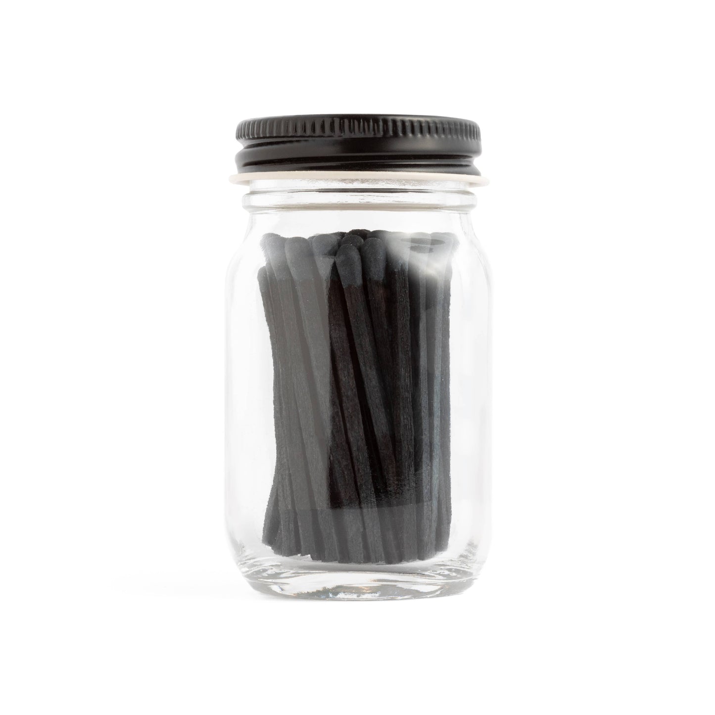 All Black Matches in Mini Mason Jar